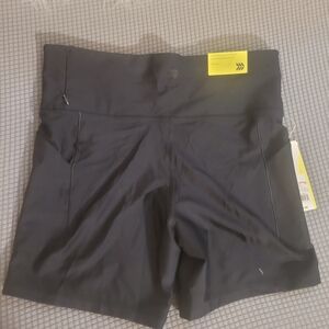 All In Motion High Rise Pocket Bike Black Women's Shorts